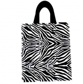 Sacola preto e branco Luxo com 1 Unid. 37,5 X 30,5 cm