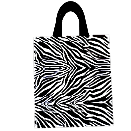 Sacola preto e branco Luxo com 1 Unid. 37,5 X 30,5 cm
